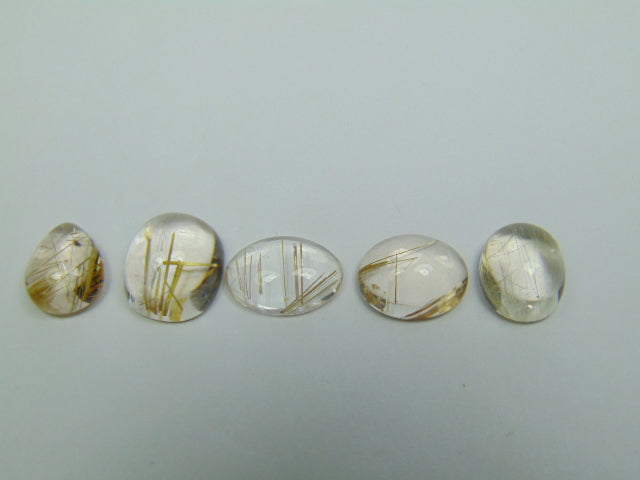 23.20ct Rutile Cabochon 11x5mm 13.5x11mm 13x9mm 13x10mm 11.5x9.5mm