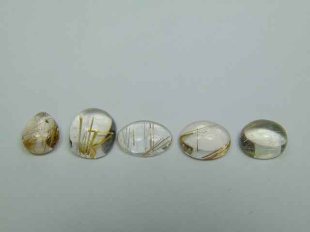 23.20ct Rutile Cabochon 11x5mm 13.5x11mm 13x9mm 13x10mm 11.5x9.5mm
