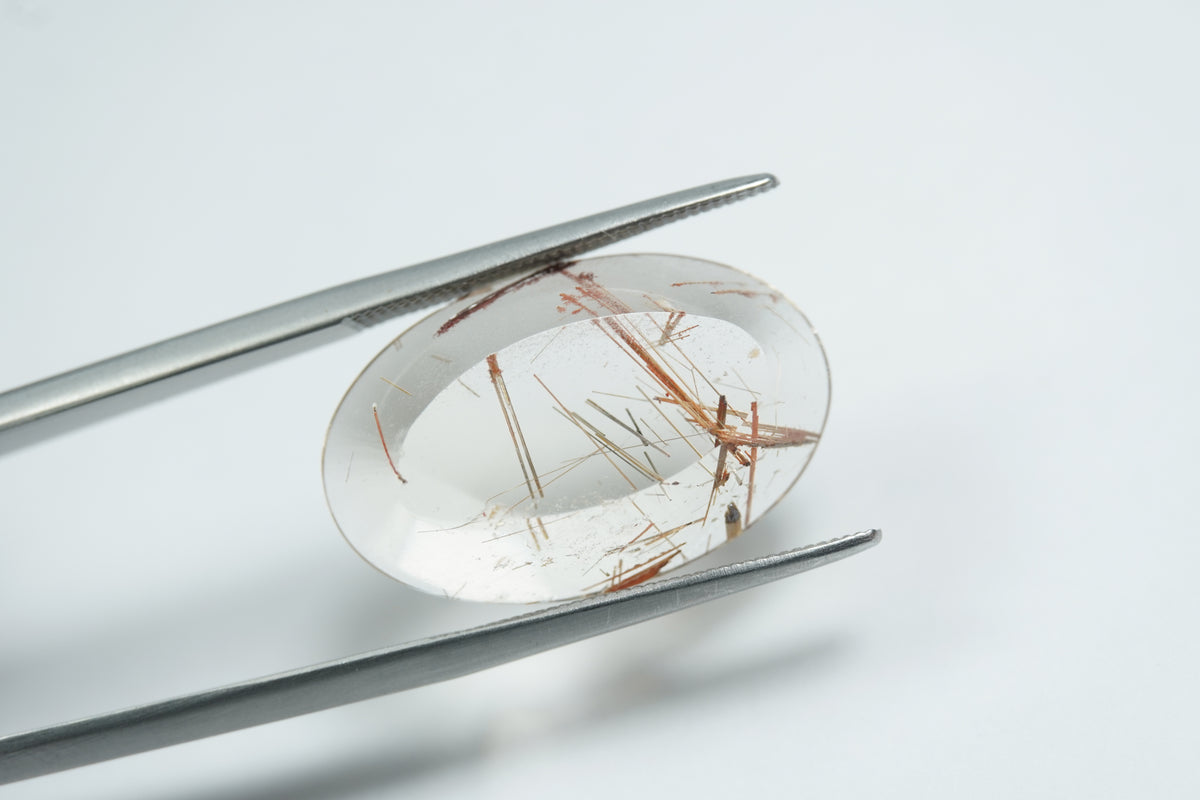 13ct Quartz with inclusion 21x13mm