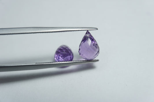 3.80ct Amethyst pair 9x6mm