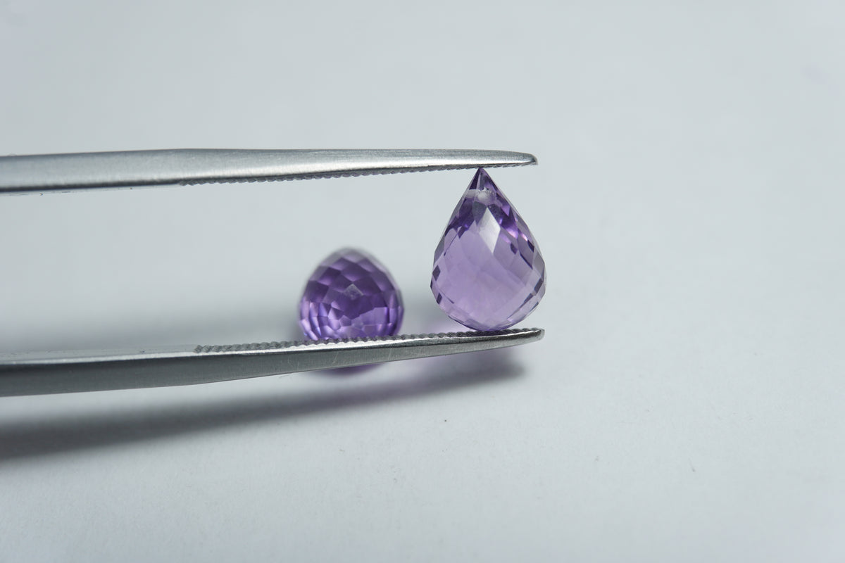 3.80ct Amethyst pair 9x6mm