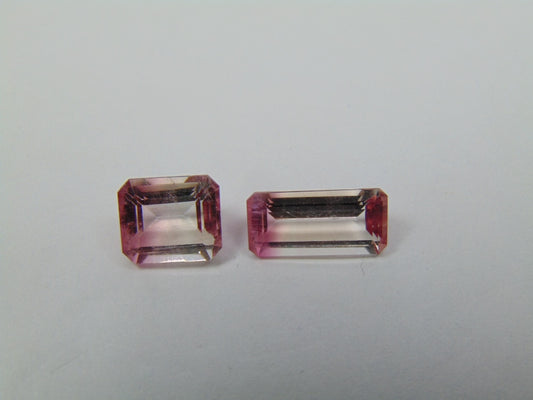 5ct Tourmaline Bicolor 12x5mm 9x7mm