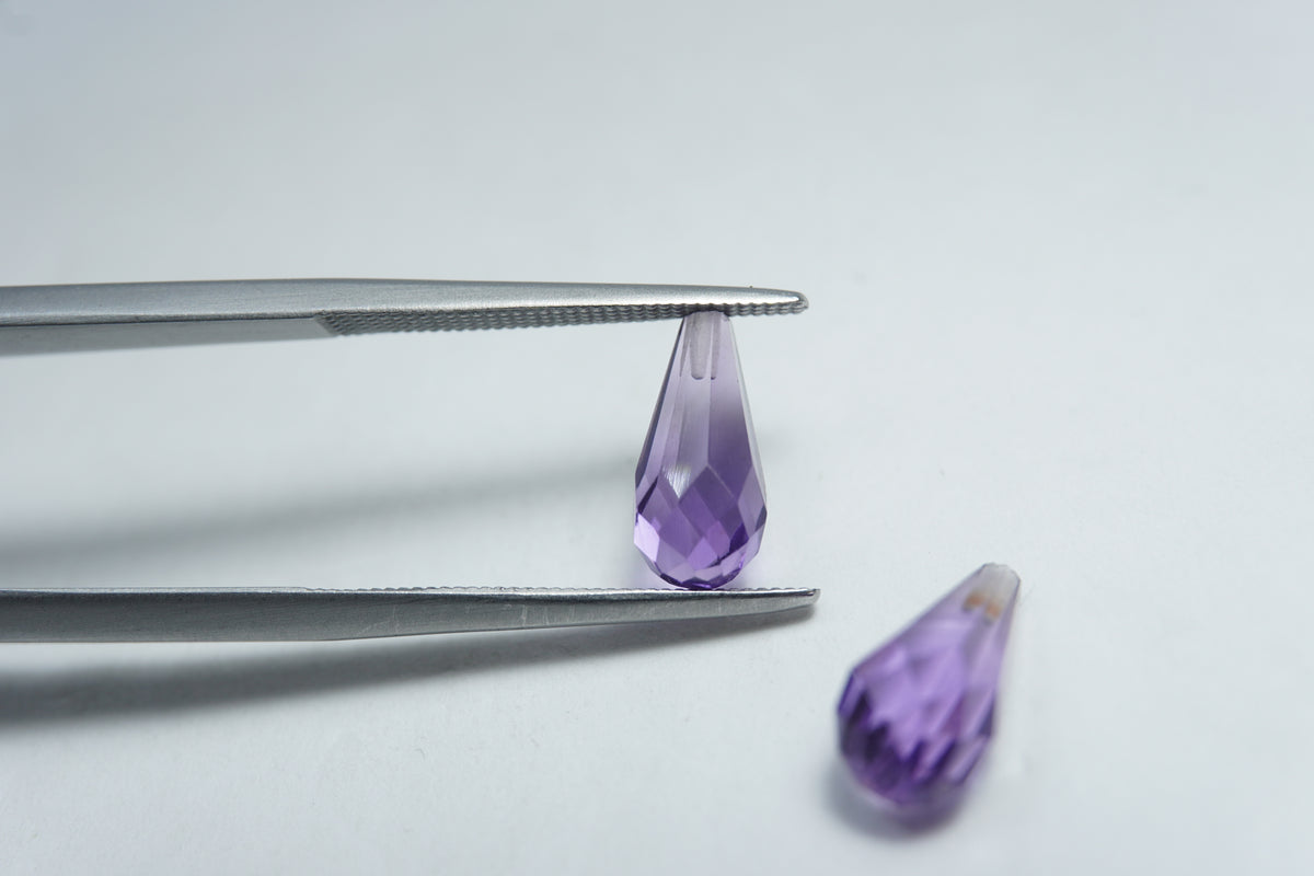 3.10ct Amethyst pair 10.5x5mm