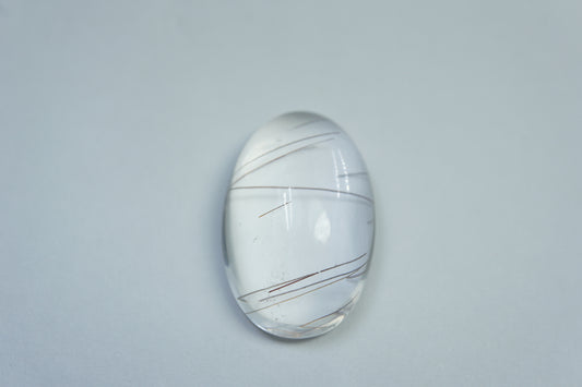 21.80ct Quartz with inclusion cabochon 26x16mm