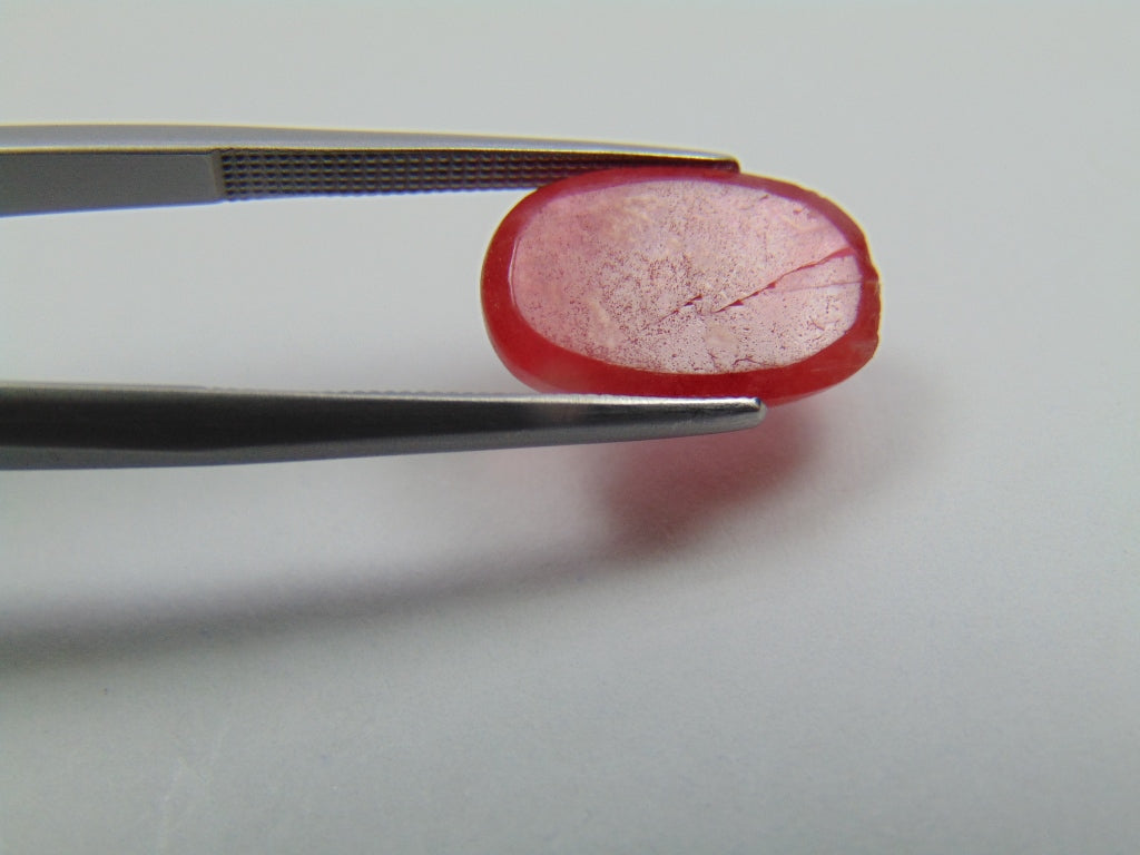 6ct Rhodonite Cabochon 14x9mm
