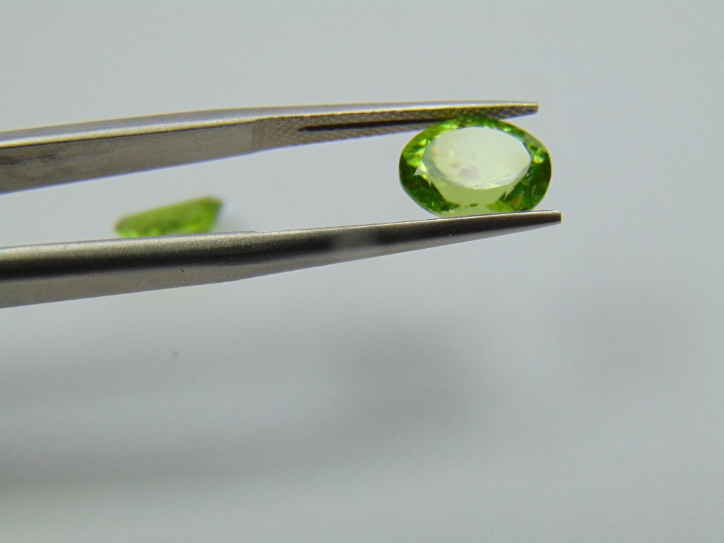 4.15ct Peridot Pair 9x7mm