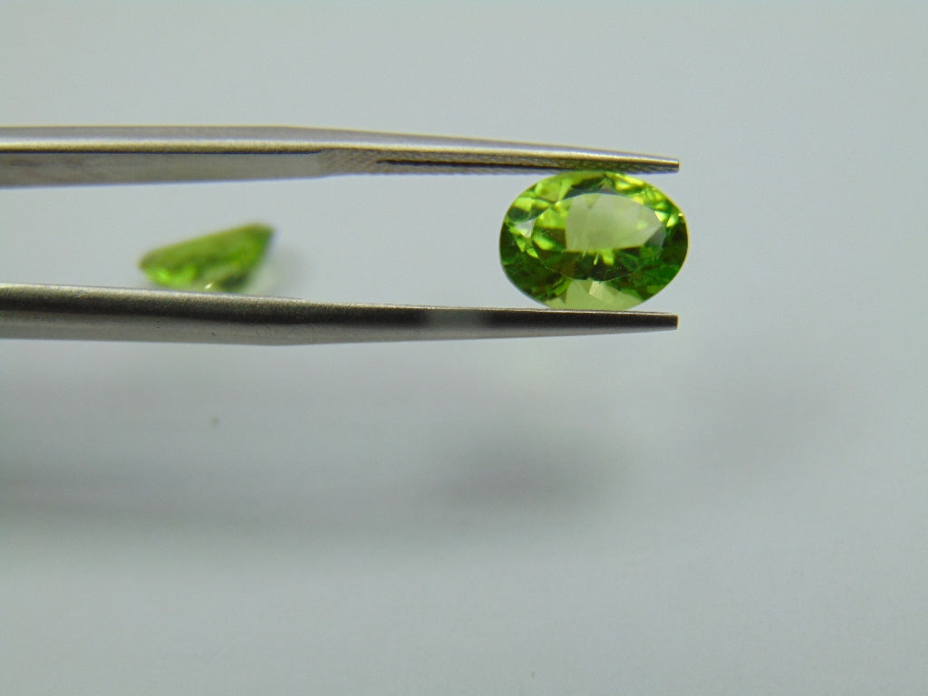 4.15ct Peridot Pair 9x7mm