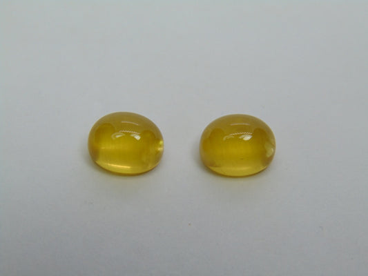 7.50ct Beryl Cabochon Pair 10x8mm