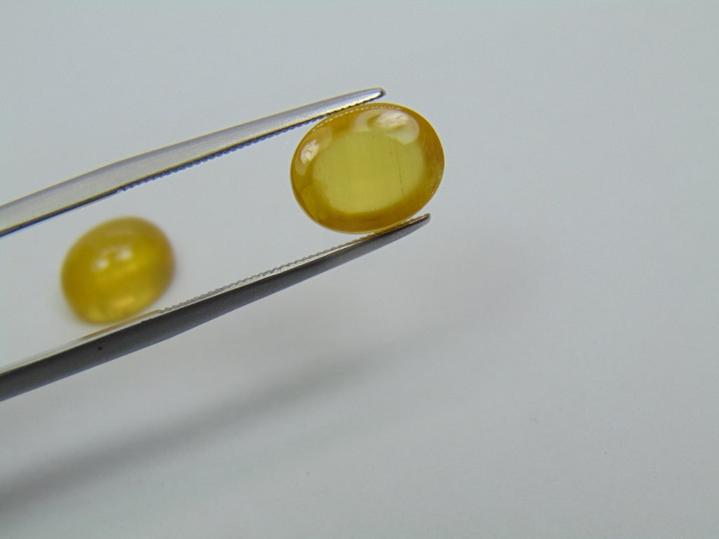 7.50ct Beryl Cabochon Pair 10x8mm