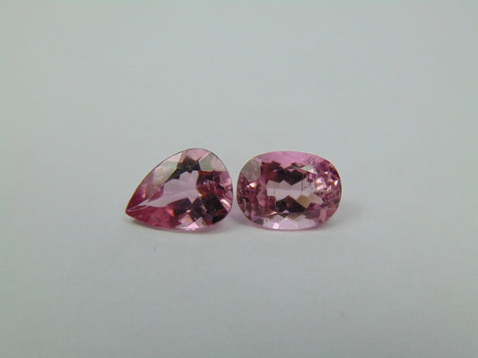 4.33ct Tourmaline Pink 10x7mm 9x6mm