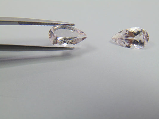 5.20ct Morganite Pair 12x7mm