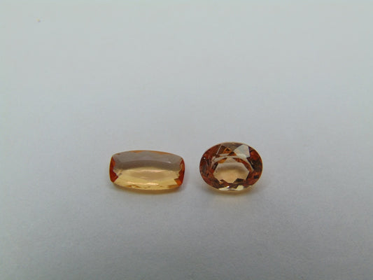 2.04ct Imperial Topaz 8x4mm 7x5mm