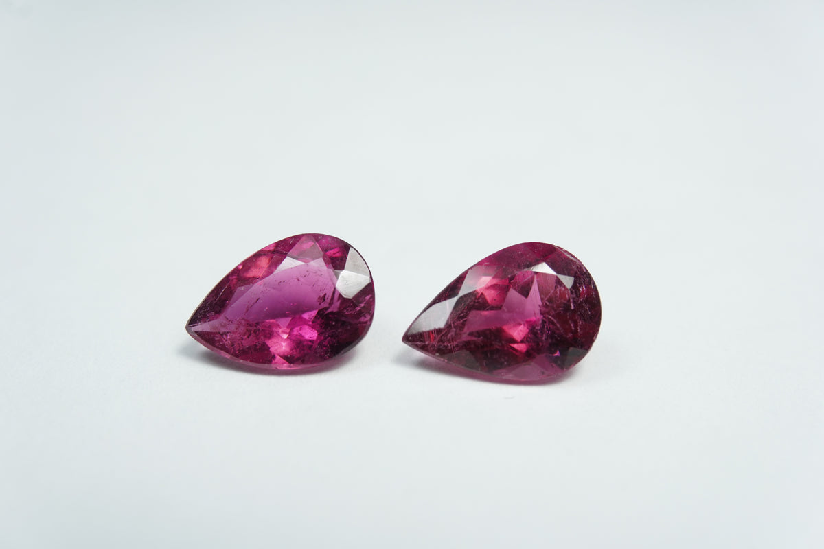3.06ct Rubellites 9.5x7mm / 10x7mm