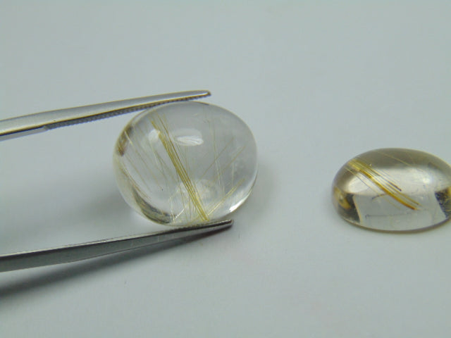 18.75ct Rutile Cabochon 14x16mm 14x9mm