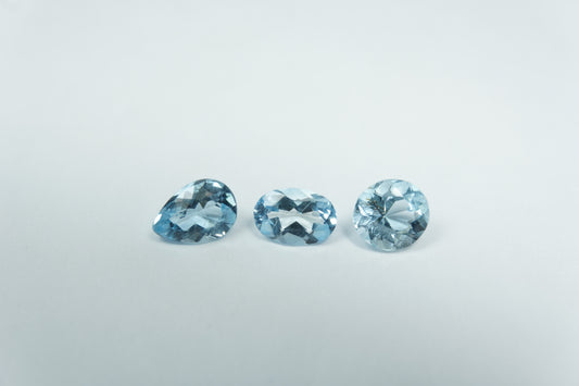 1.33ct Aquamarines 6x4mm / 6x4.5mm / 5x5.5mm