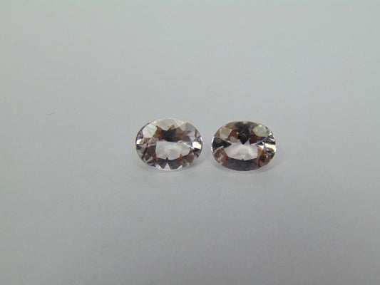3.05ct Morganite Pair 9x7mm