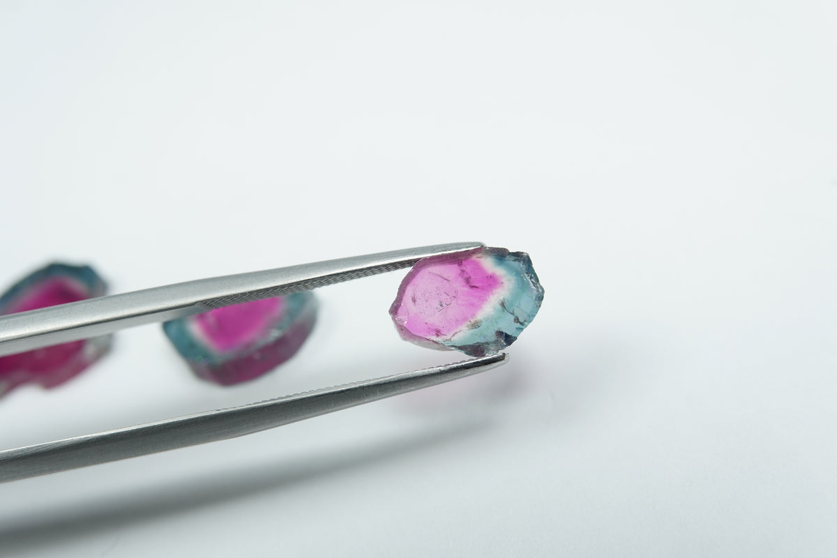 9.45ct Watermelon tourmalines 14x13mm / 11x8mm / 10x7mm