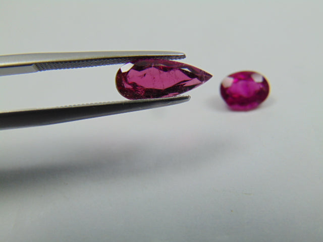 2.75ct Rubellite 12x5 7.5x6mm