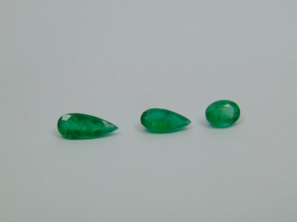 2.47ct Emerald 11x5mm 9.5x4mm 7x5mm