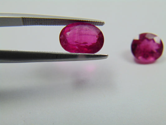 4.50ct Rubellite 10x8mm 8x7mm