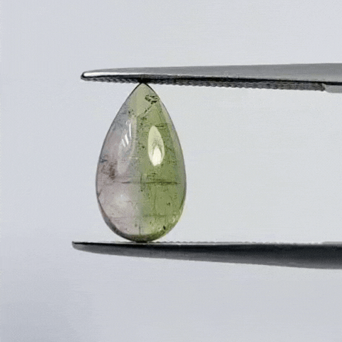 2.95ct Tourmaline Bicolor Cabochon 12x7mm