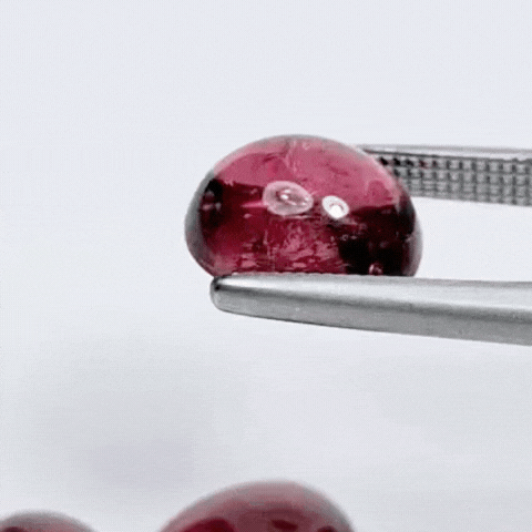 8.55ct Rubellite Cabochon 9x7mm 9x7mm 9x7mm 9x8mm