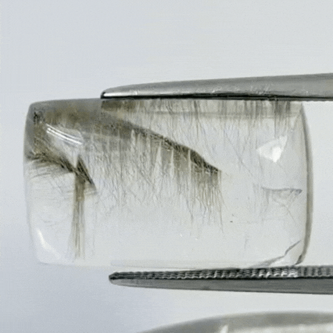 26.35ct Quartz With Inclusion Cabochon 21x11mm 19x12mm