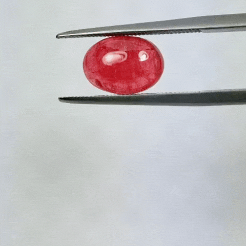 3.25ct Rhodonite Cabochon 10x7mm