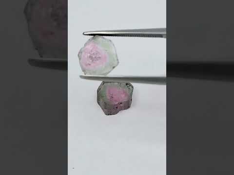 6.13ct Watermelon tourmaline 11x10mm/9mm