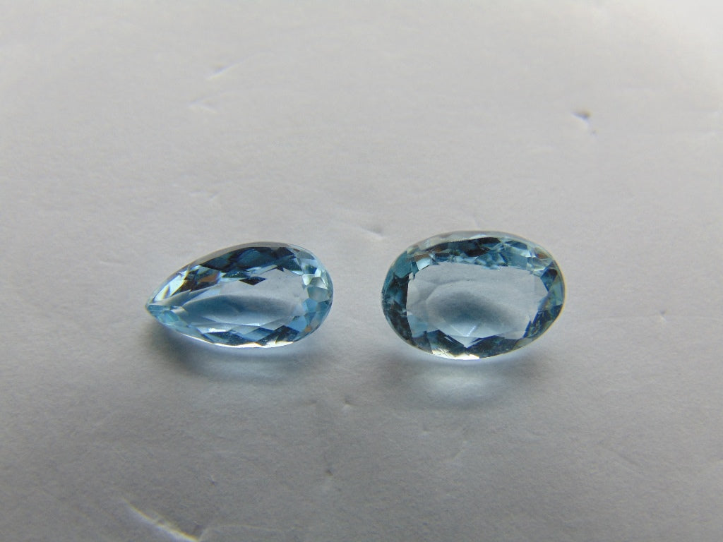 2.90ct Aquamarine 10x5mm 9x7mm