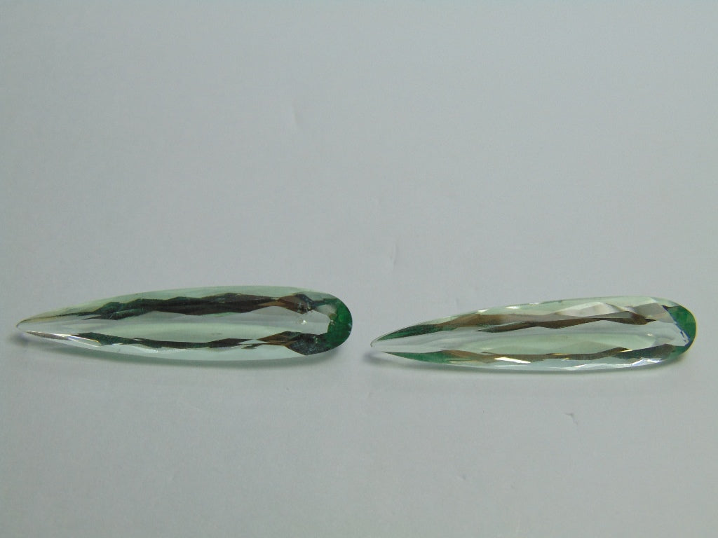 19ct Prasiolite Pair 37x8mm