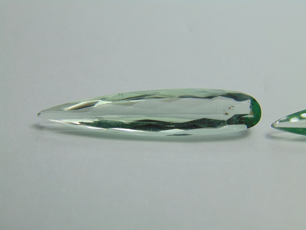 19ct Prasiolite Pair 37x8mm