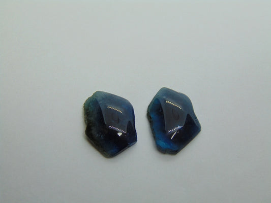 16.10ct Tourmaline Cabochon Bicolor Pair 18x13mm