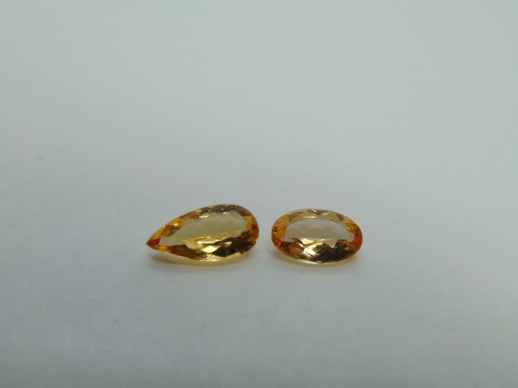 2.02ct Imperials Topaz 10x5mm 8x5mm