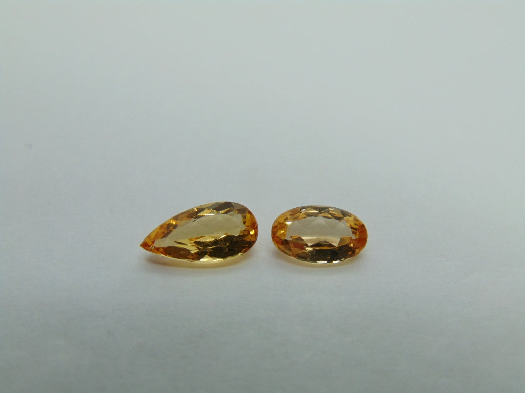 2.02ct Imperials Topaz 10x5mm 8x5mm