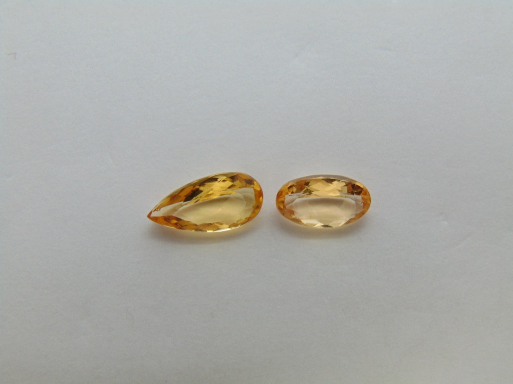 2.02ct Imperials Topaz 10x5mm 8x5mm