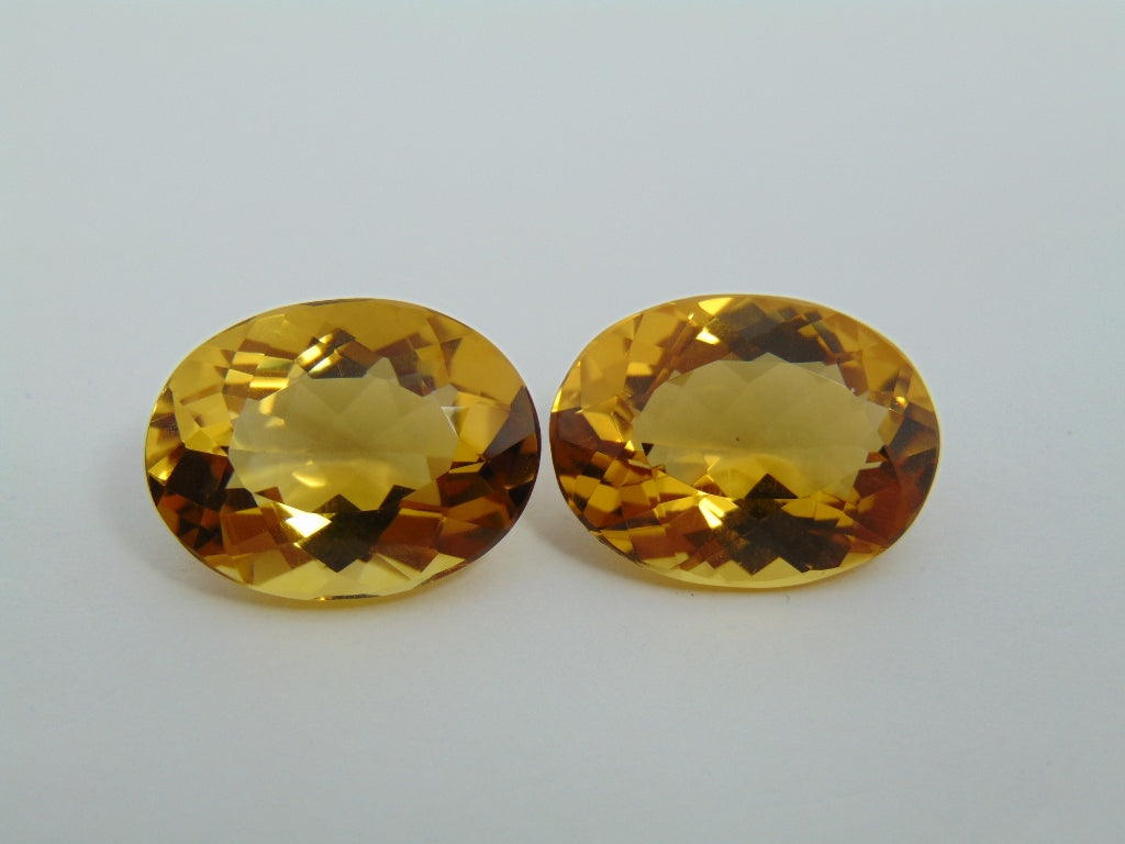 28.59ct Citrine Pair 19x14mm