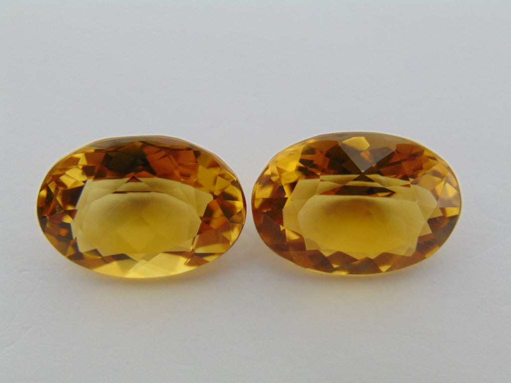 28.59ct Citrine Pair 19x14mm