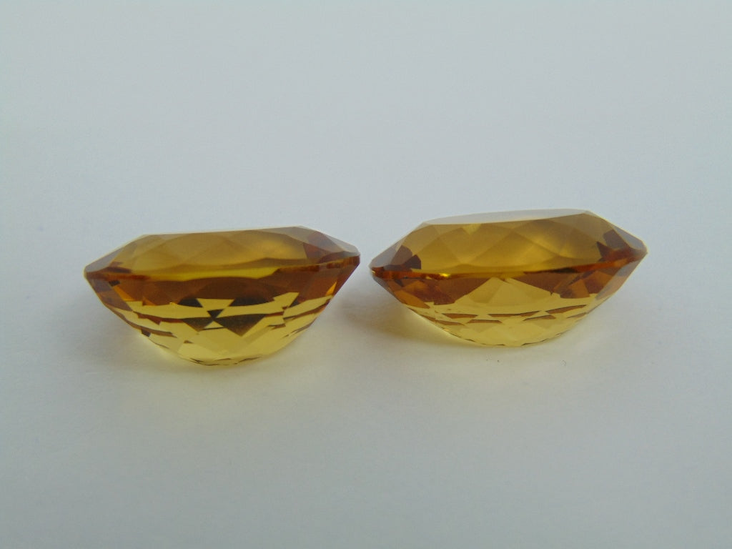 28.59ct Citrine Pair 19x14mm