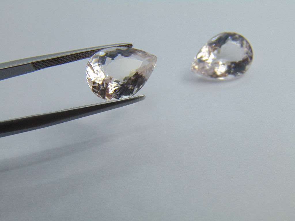 9.65cts Morganite (Pair)
