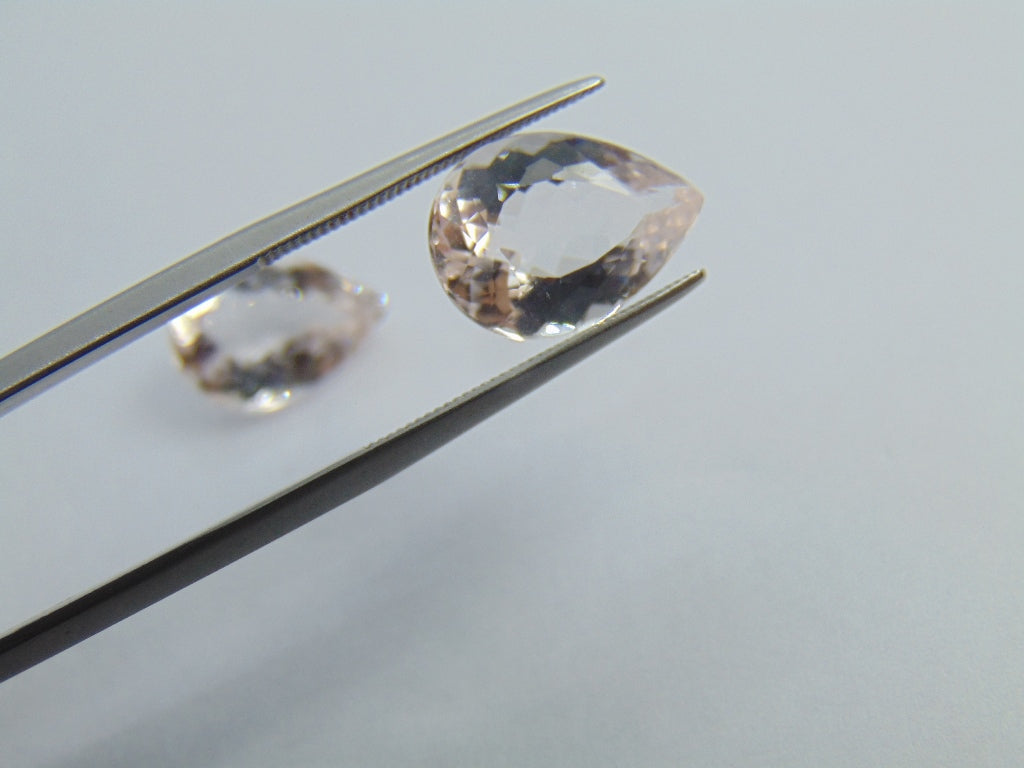 9.65cts Morganite (Pair)
