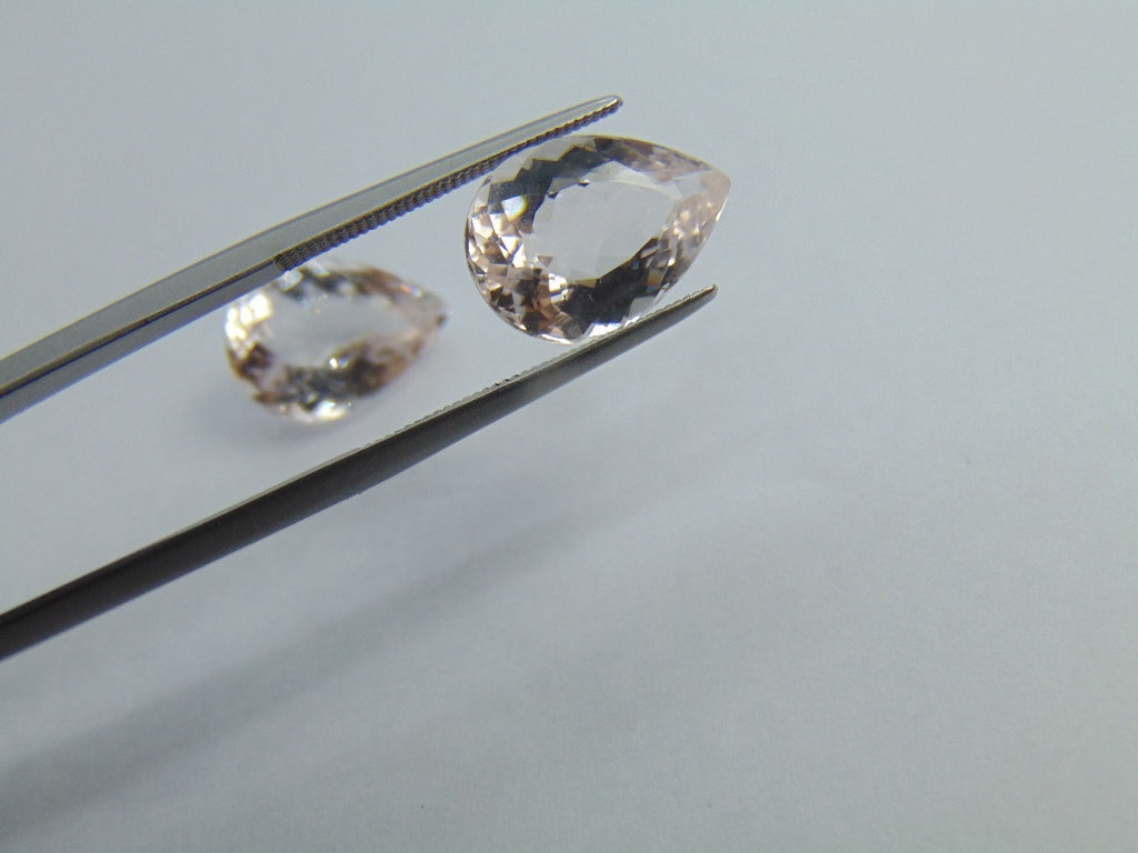9.65cts Morganite (Pair)