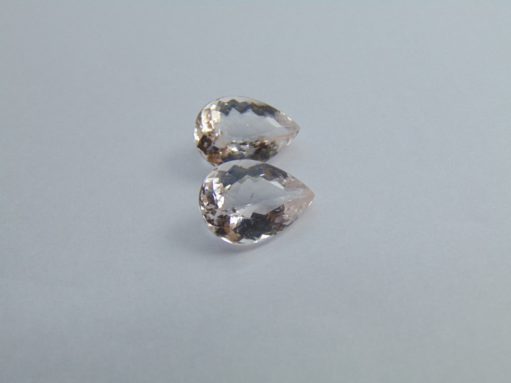 9.65cts Morganite (Pair)