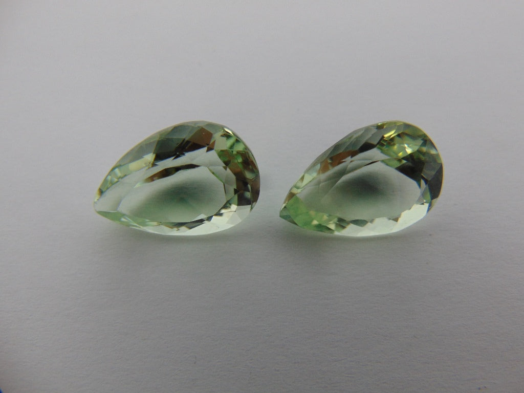 20.80cts Prasiolite (Pair)