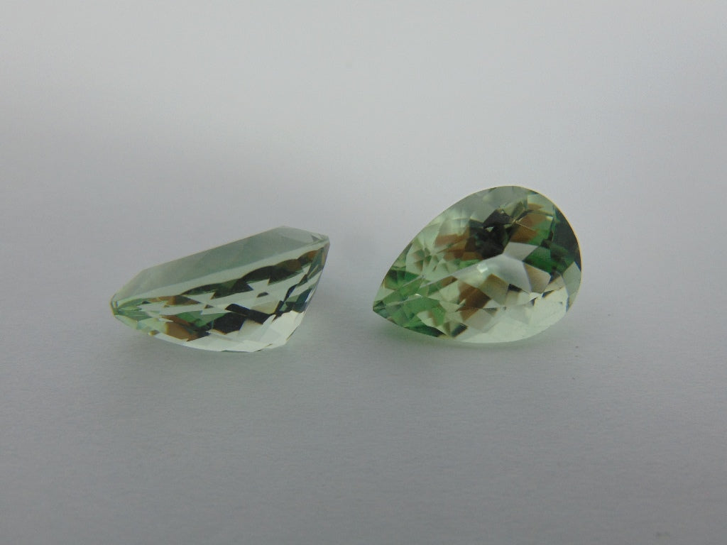 20.80cts Prasiolite (Pair)