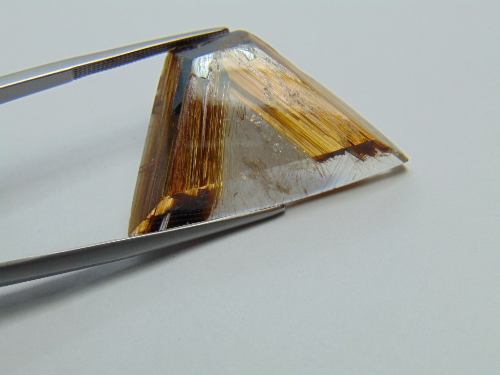 30.45ct Rutile Golden 32x21mm