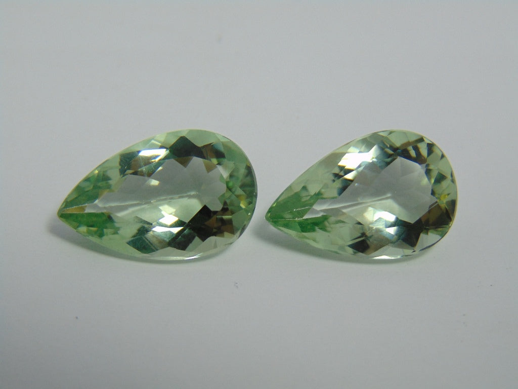 18.80cts Prasiolite (Pair)