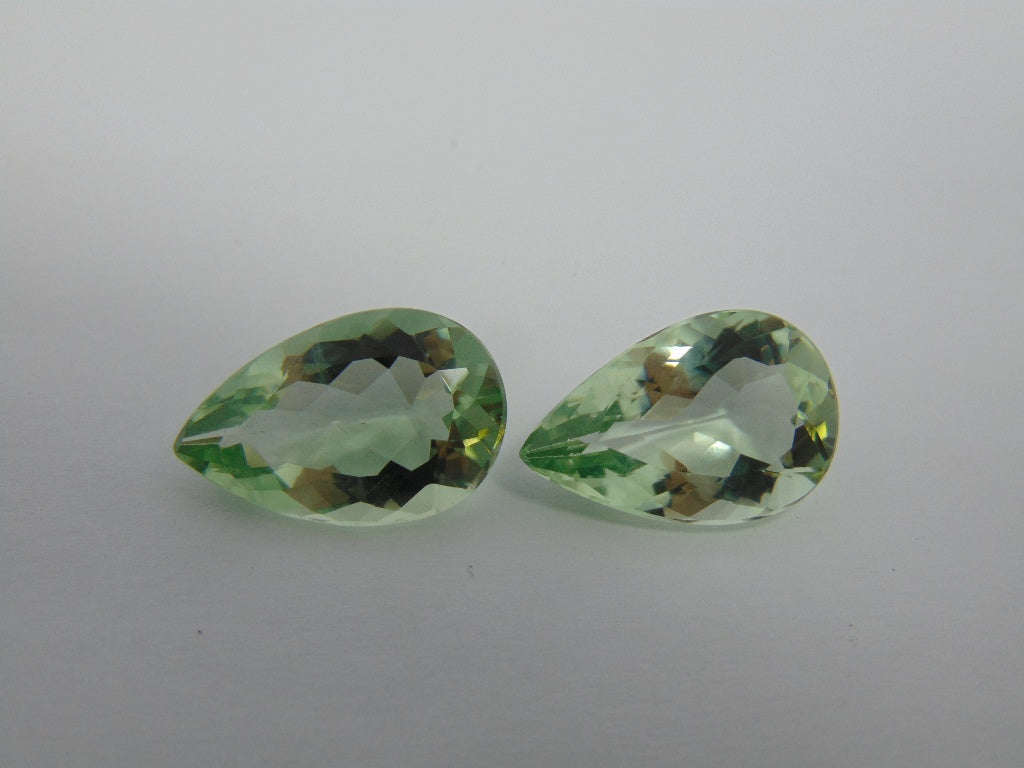 18.80cts Prasiolite (Pair)