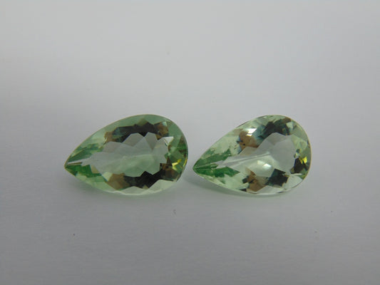 18.80cts Prasiolite (Pair)