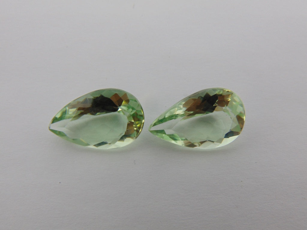 18.80cts Prasiolite (Pair)